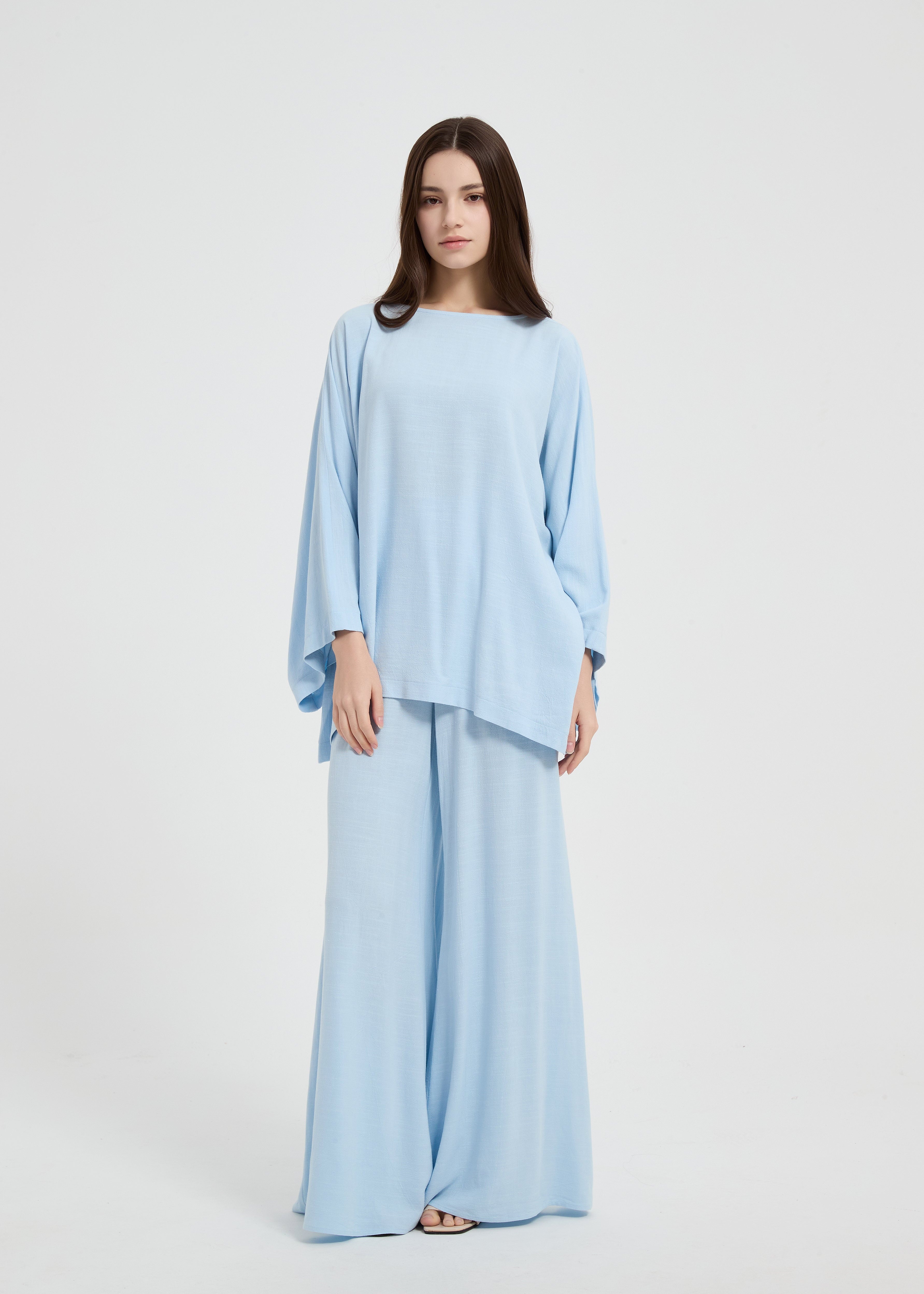 Cecilia Linen Set - Baby Blue