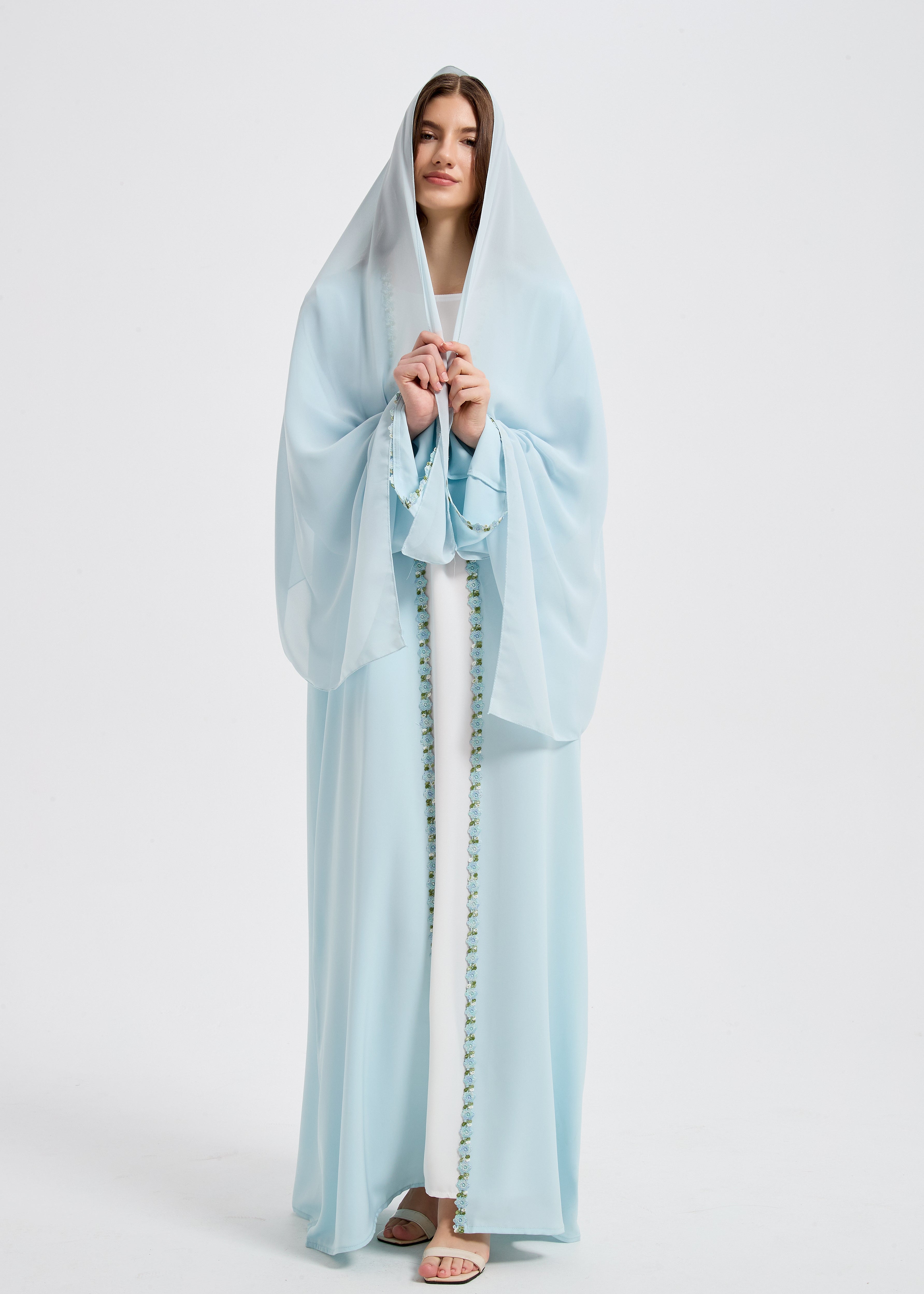 Soraya Abaya Set - Sky Blue