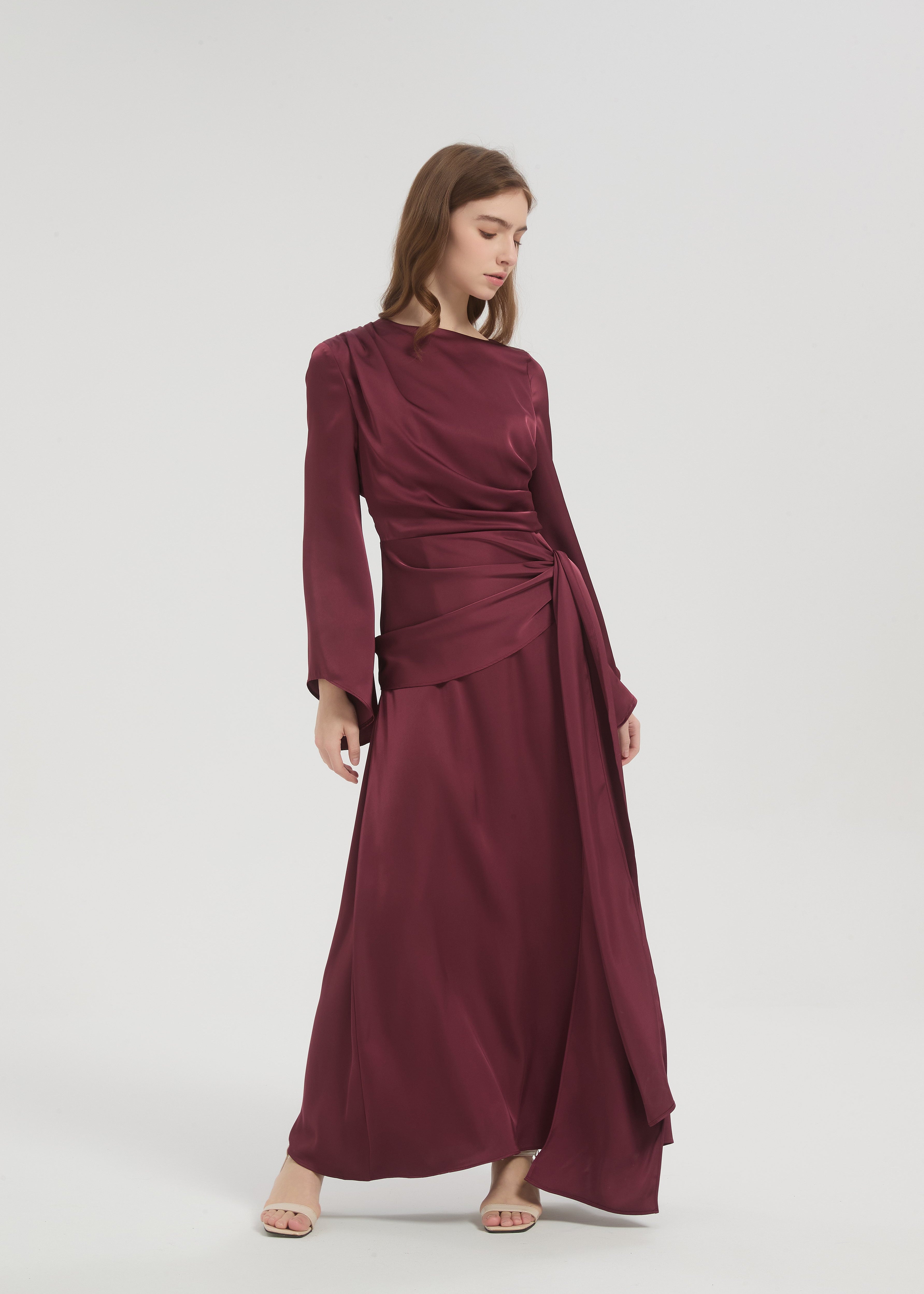 Dahlia Maxi Dress - Plum - AMARIAH
