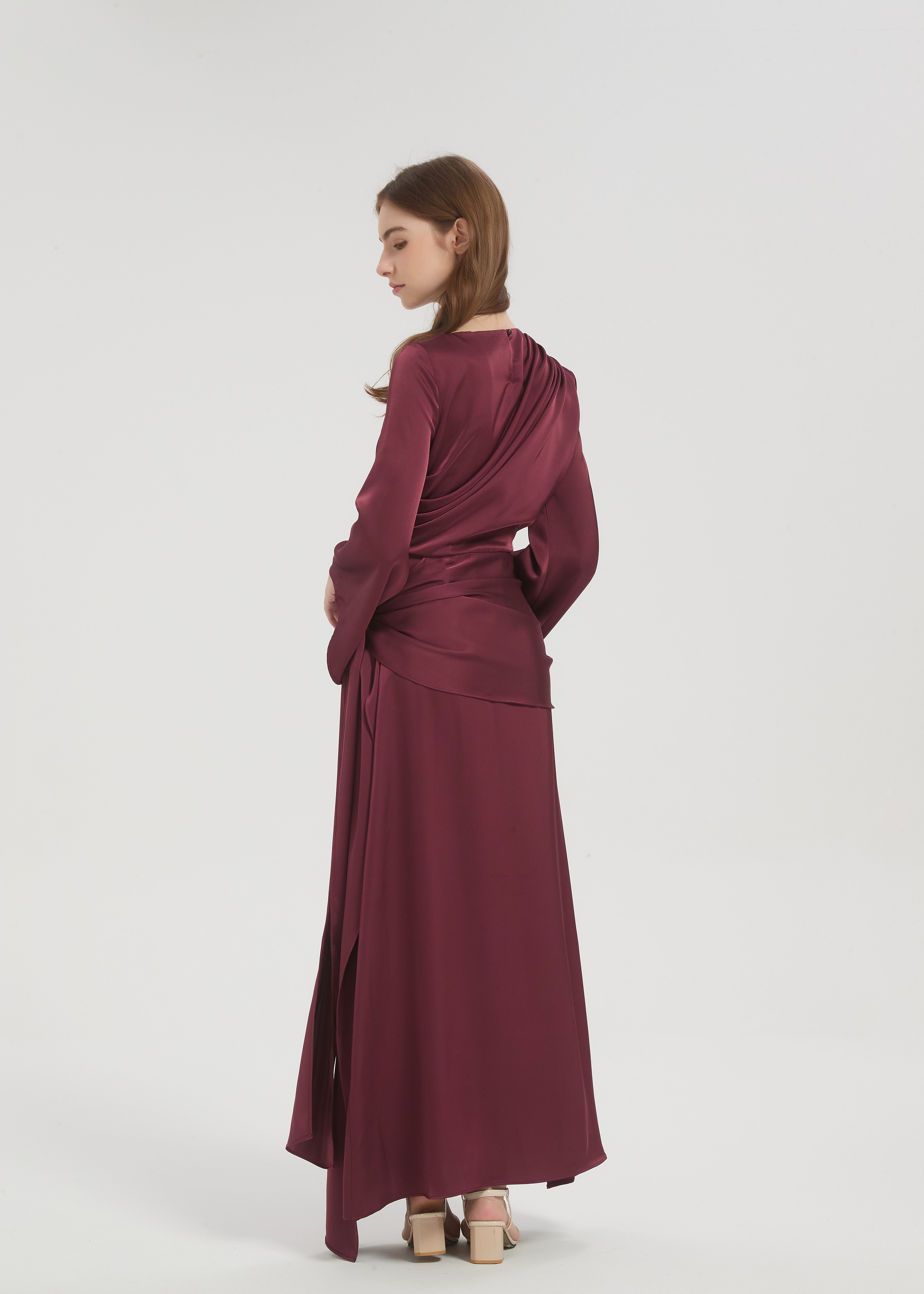Dahlia Maxi Dress - Plum - AMARIAH