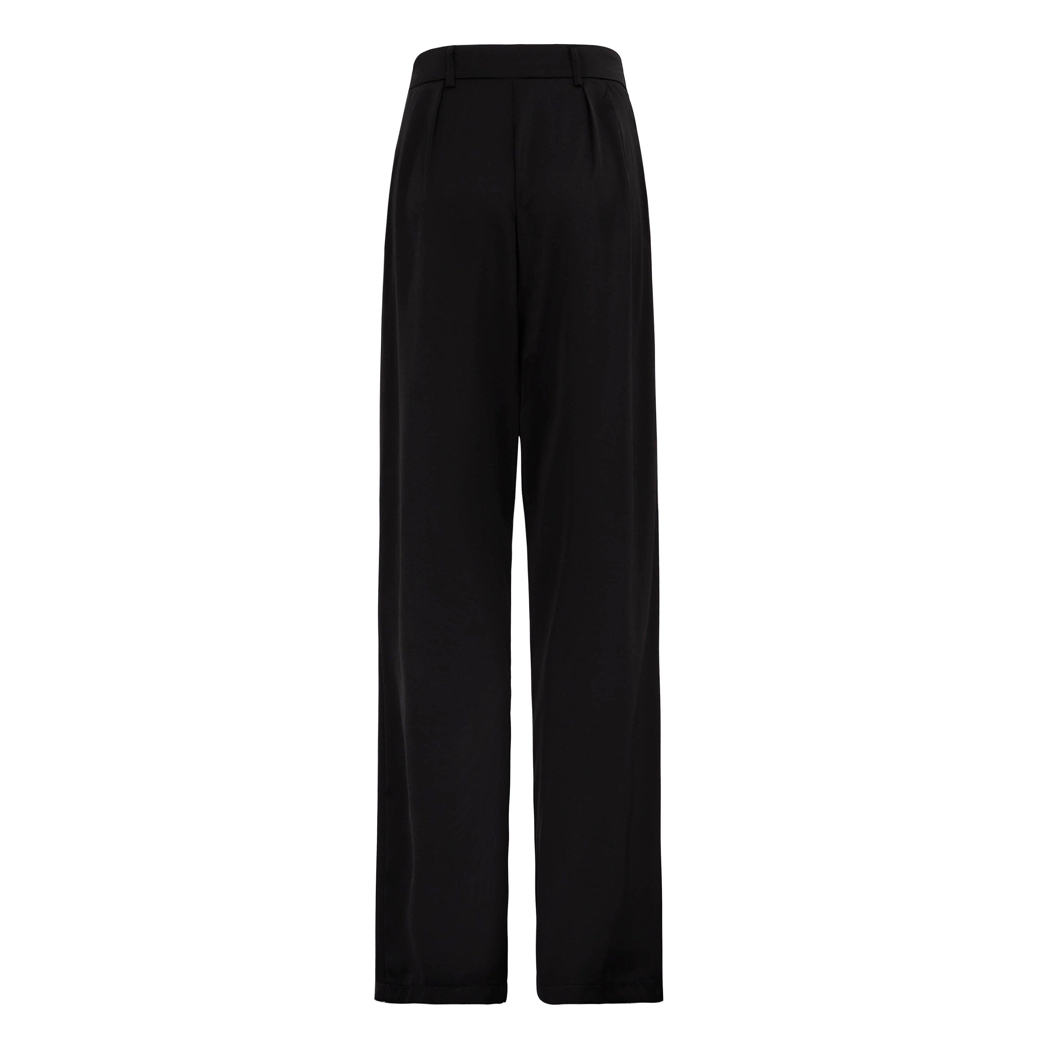 Arabella Wide Leg Trousers - Black - AMARIAH