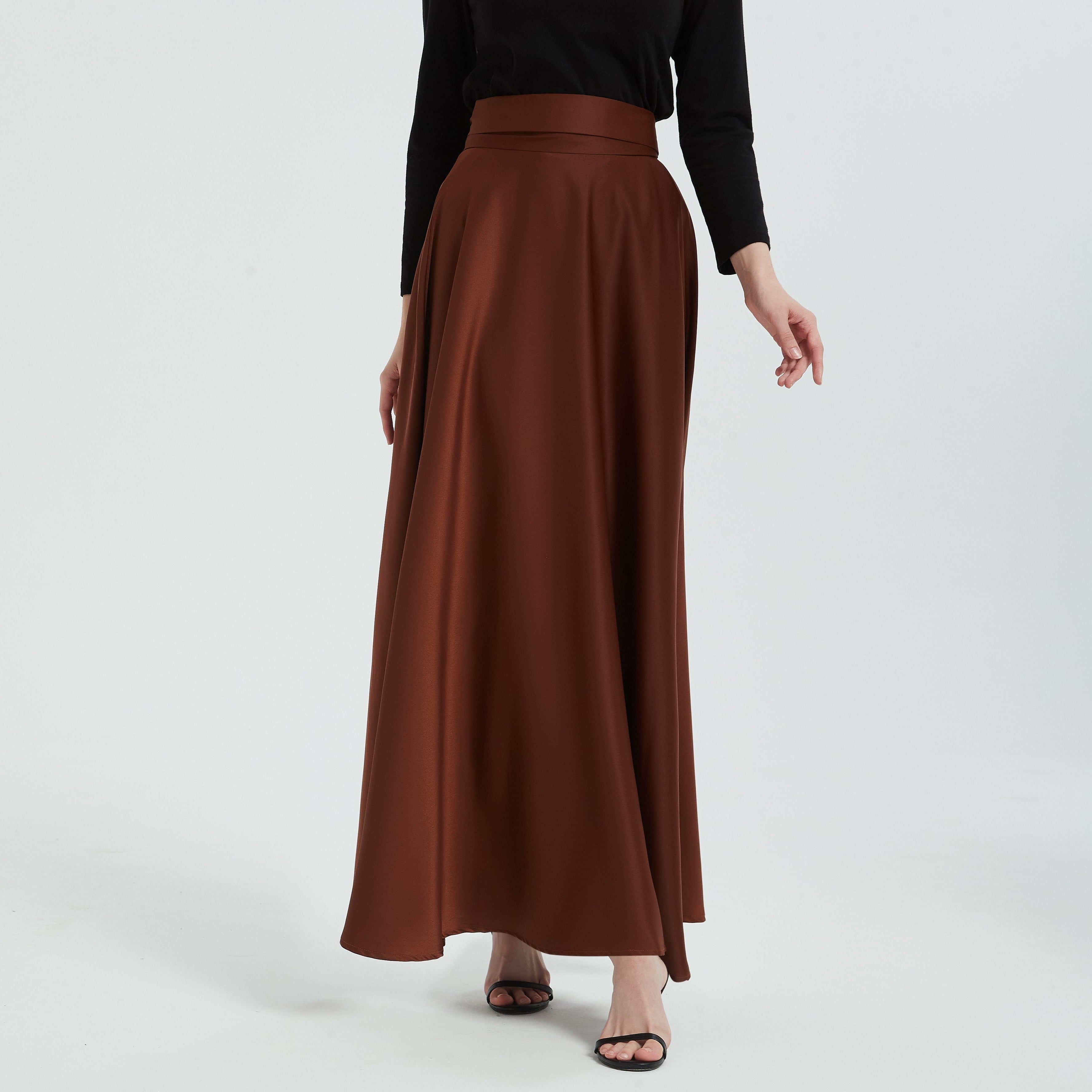 Aaliyah Maxi Skirt - Chocolate