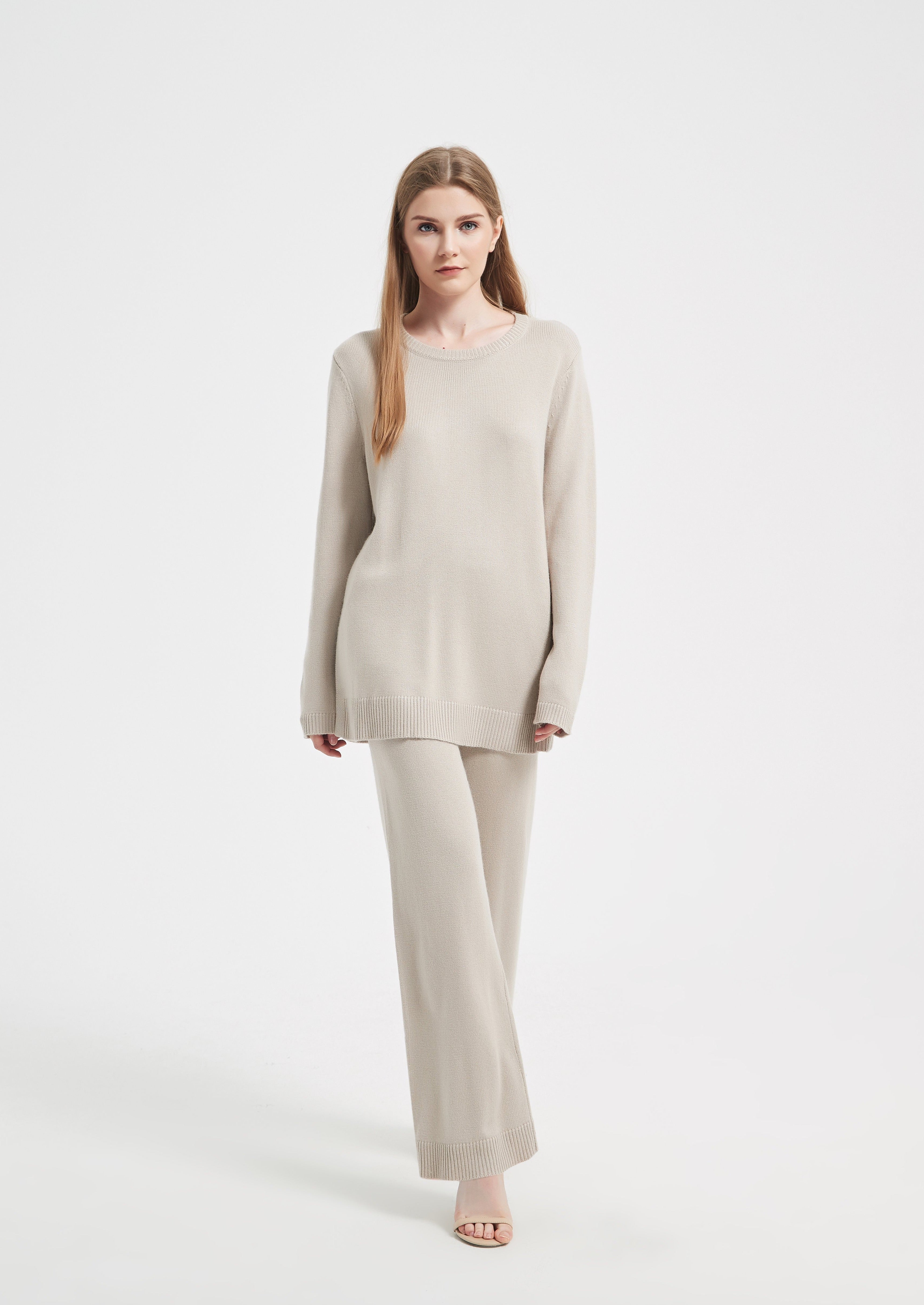 Elandra Knit Pants - Light Nude