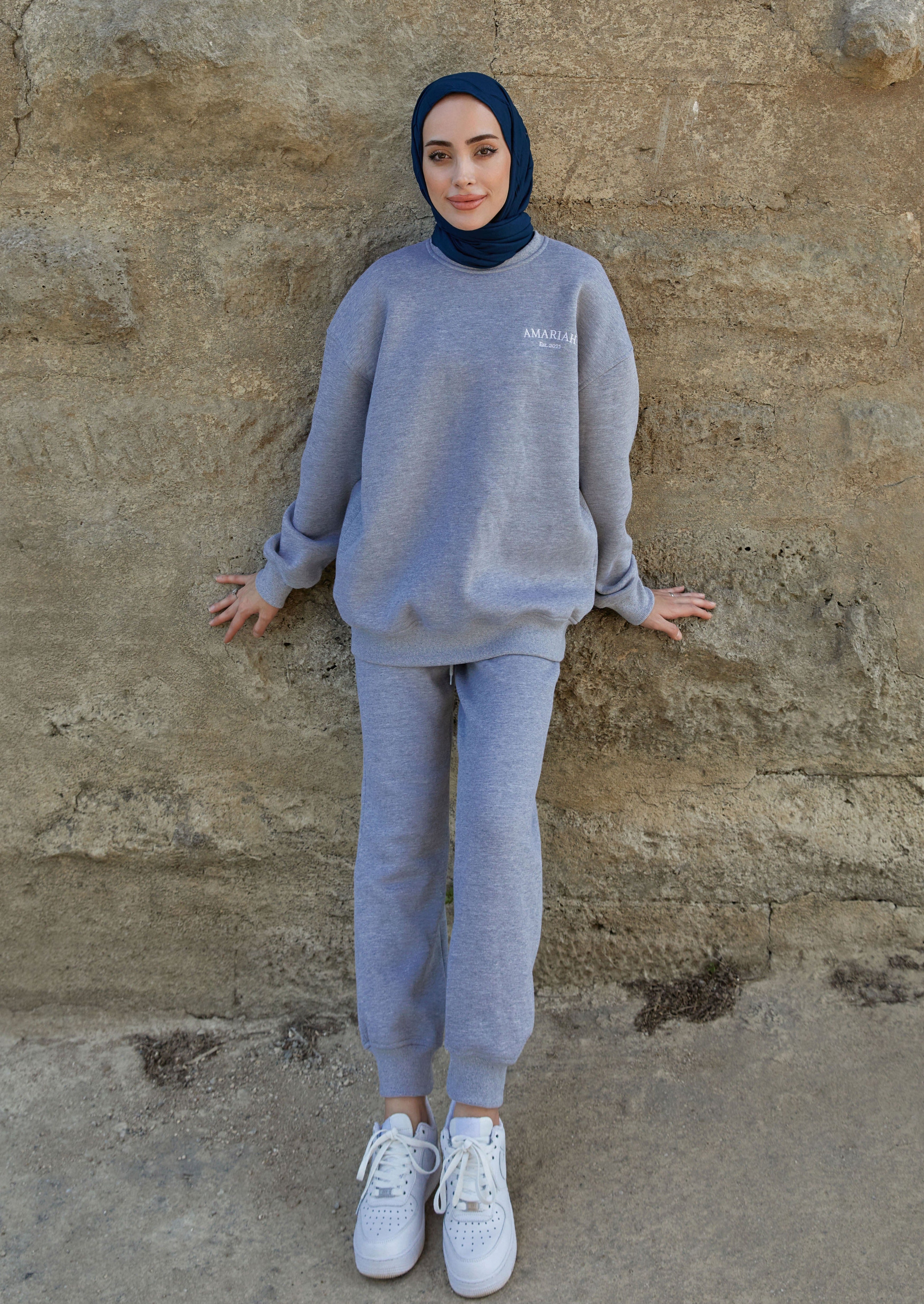 Amariah Oversized Sweatshirt  - Heather Grey